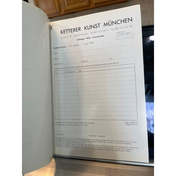Vintage Juni 1996 Art Book Catalogue Ketterer Kunst Munchen Moderne Kunst I 210. - Picture 3 of 4